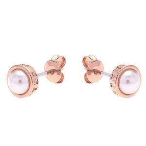 Ted Baker Round Stud Earrings White